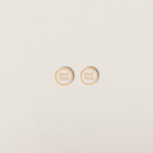 White stud statement earring studs